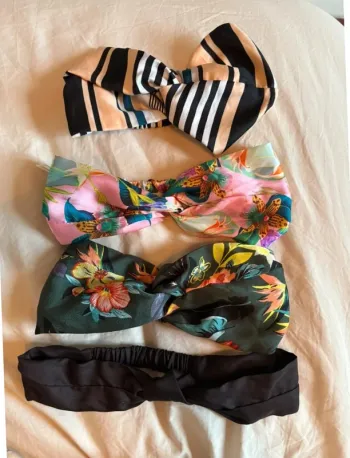 Lot de 4 Bandeaux h&m satinés