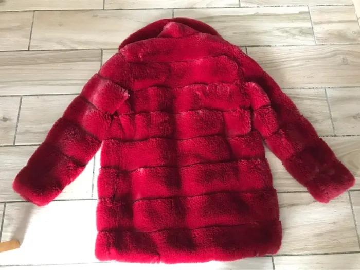 Manteau fourrure rouge Jennyfer S - photo numéro 5