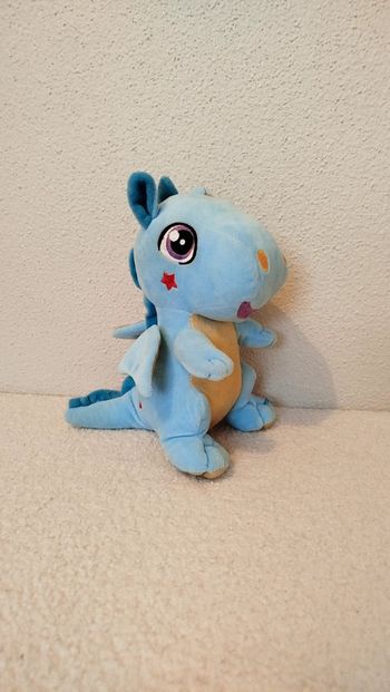 Peluche dragon bleu