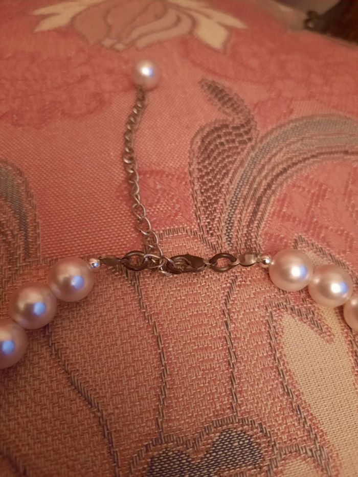 Collier perles nacrées rosées - photo numéro 4