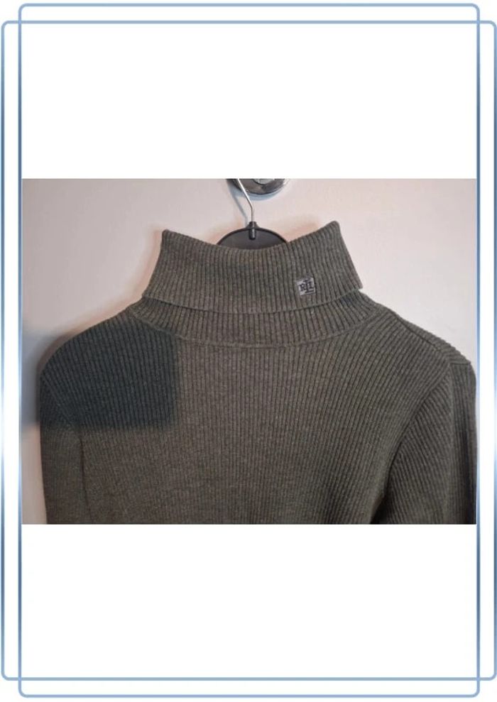 Pull ralph lauren col roulé femme vert foncé - taille L - photo numéro 5