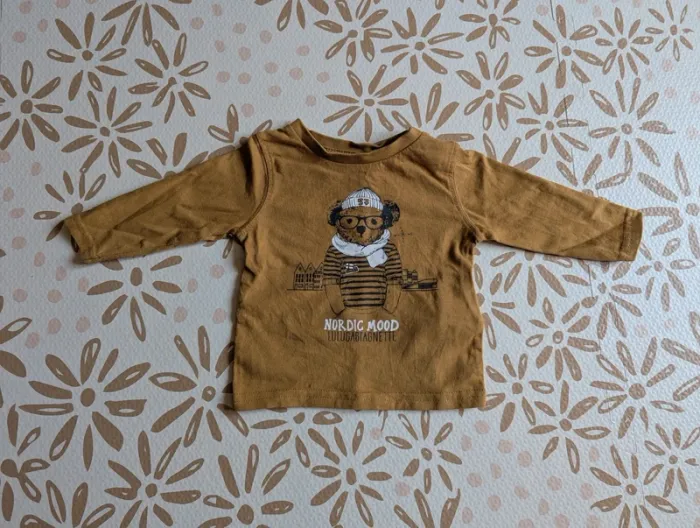 Lot de t-shirt manches longues 3 mois TBE - photo numéro 4