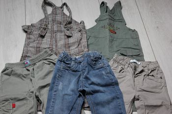 Lot 3 pantalons + 2 salopettes