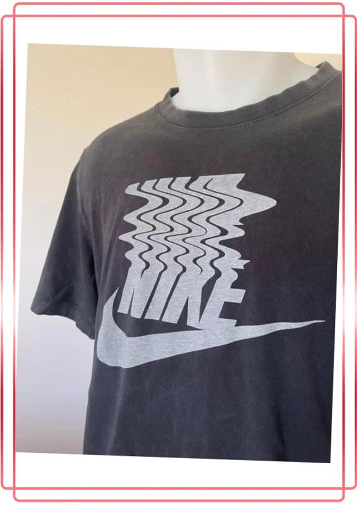 T-shirt en coton noir et gris - Nike - Taille S - photo numéro 4