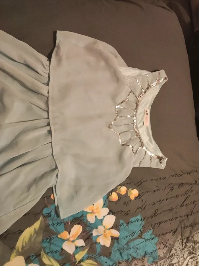 Robe bleu ciel hm 12/13 ans - photo numéro 2