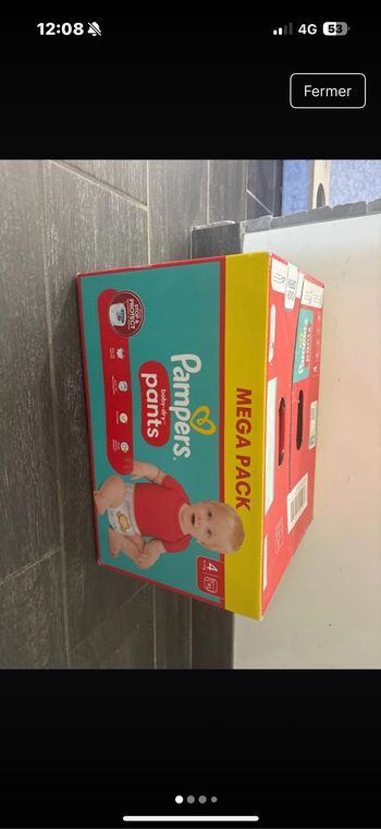 Pampers plants taille 4