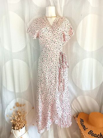 Americandreams | Robe fleurie portefeuille | t. L