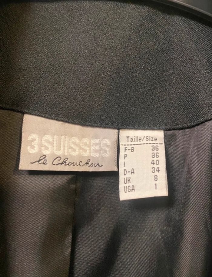 Jolie veste blazer noir La Redoute taille 36 - photo numéro 3