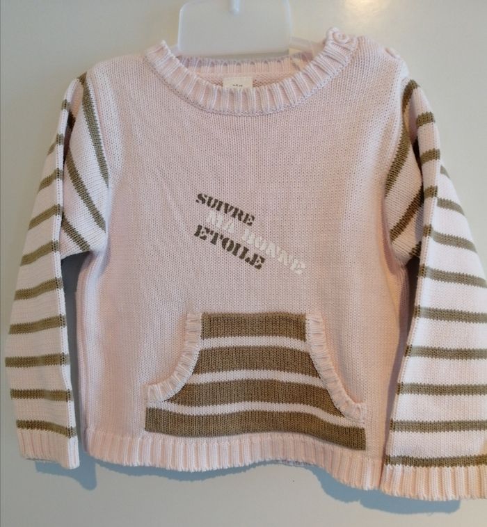 Pull fillette 23 mois rose