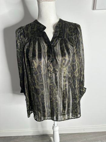 Chemisier oversize python serpent kaki Vintage Love T38 M