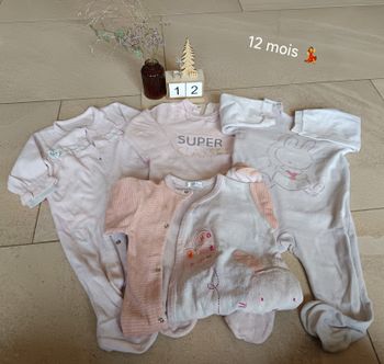 lot pyjamas 12 mois 
