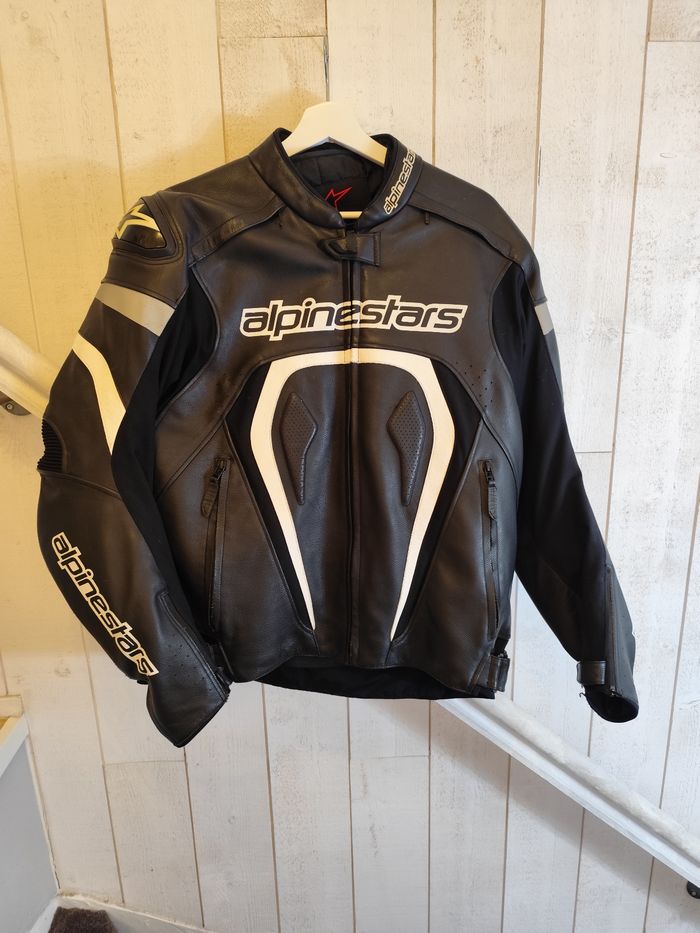 Veste moto cuir Alpinestars