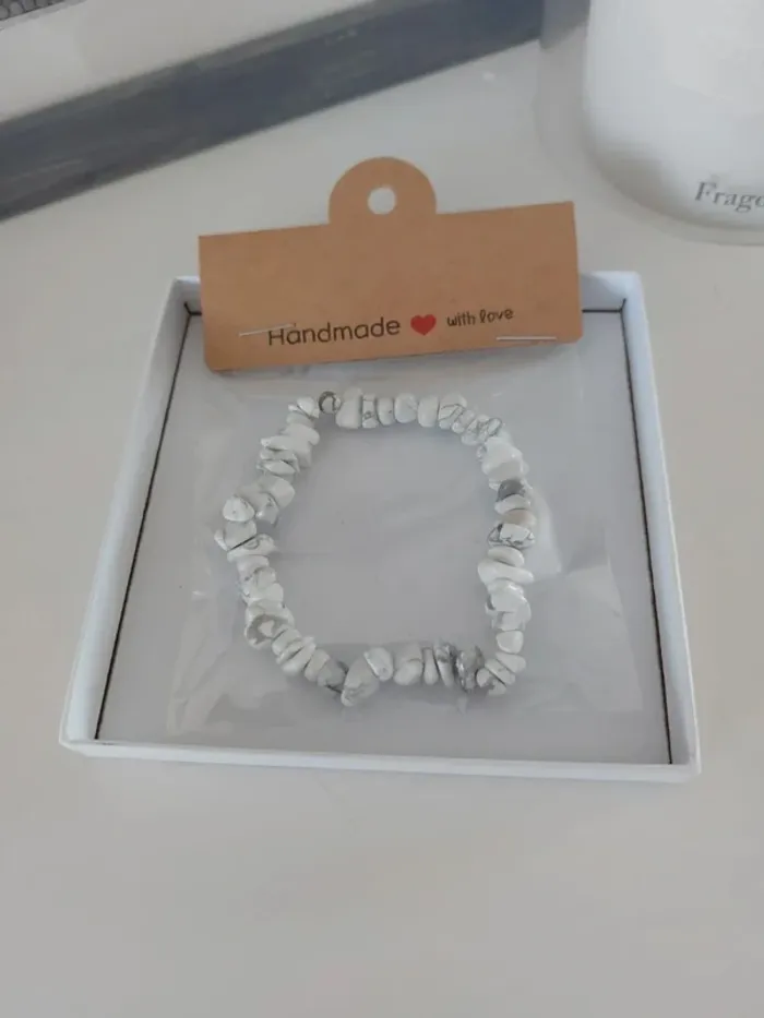 Bracelet pierres naturelles howlite - photo numéro 3