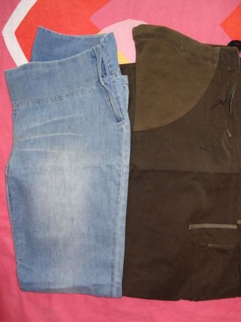 lot de 2 pantalons de grossesse T38/40