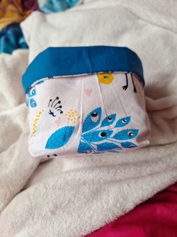 Petite panière pour ranger les cotons démaquillant