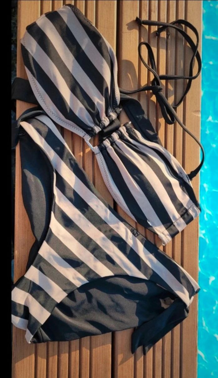 Maillot de bain rayures k by kookai 38 bikini