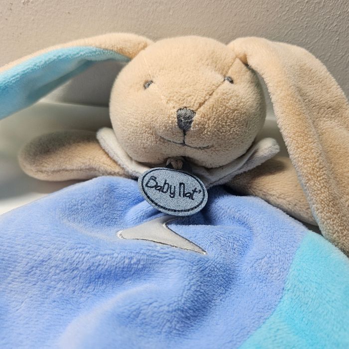 Doudou baby nat lapin bleu - photo numéro 2
