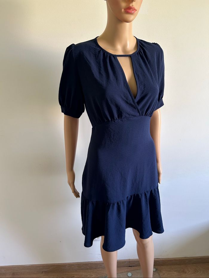 Robe bleue marine neuve à manches courtes Morgan taille 34 (valeur 60€) - photo numéro 2