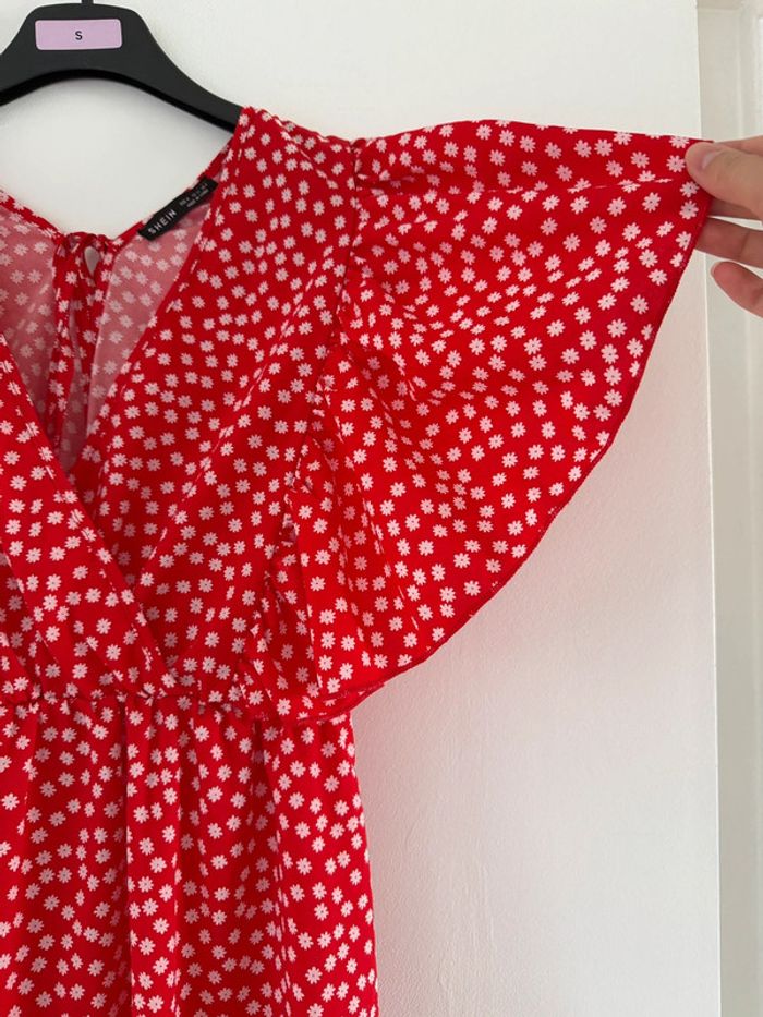 Robe d’été rouge à volant / Taille M - photo numéro 6