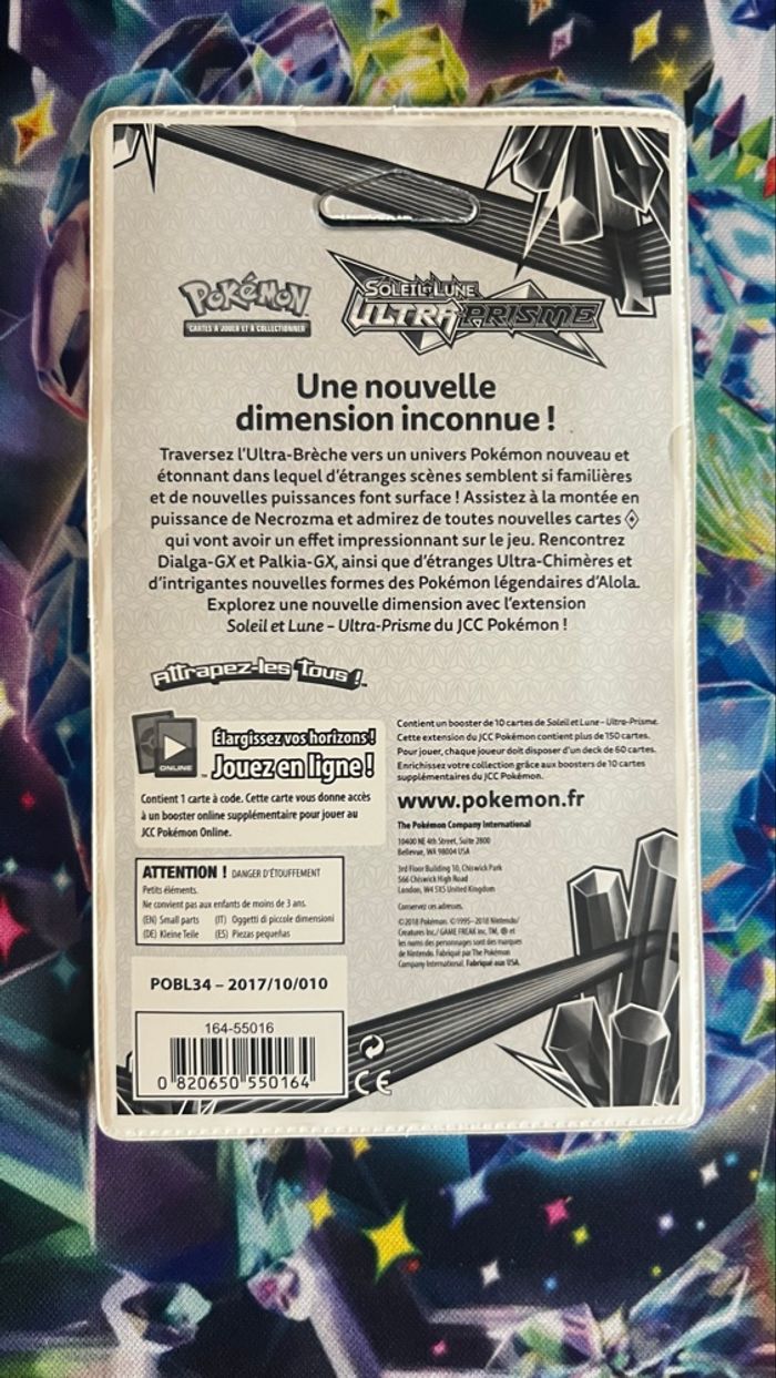 Blister Pokémon Soleil et lune ultra prisme - photo numéro 2