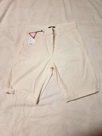 Bermuda homme Kiabi blanc  cassé