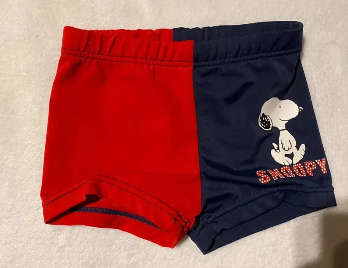 Short/maillot de bain bleu/rouge 3-6 mois Peanuts - photo numéro 2