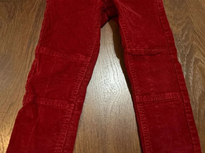Pantalon en velours rouge sergent major 3 ans - photo numéro 5
