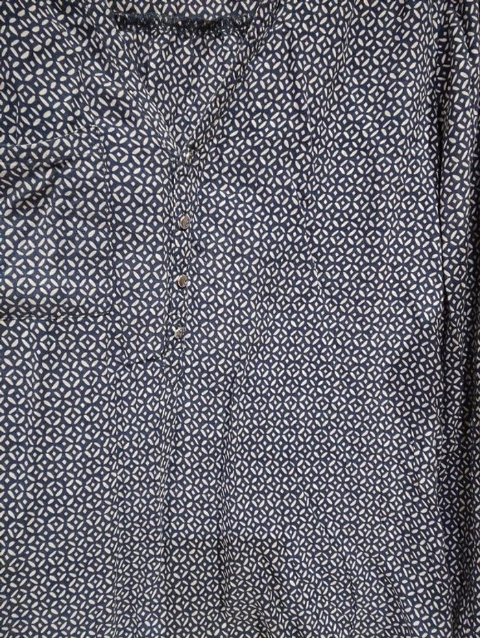 Blouse fluide imprimée bleu - photo numéro 3