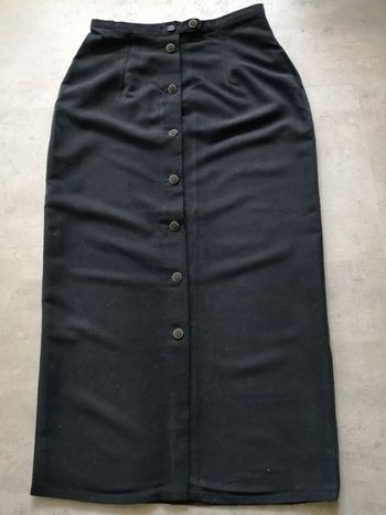 Jupe Droite Noire Longue Taille 38 Ici Et Maintenant