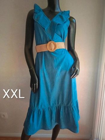 Robe en jean avec ceinture