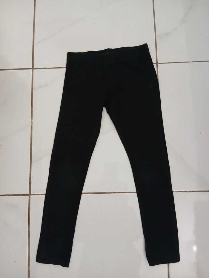 Pantalon de legging fille taille 4 ans couleur noir - photo numéro 2