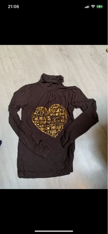 T-shirt manches longues filles, 10 ans avec col roulé