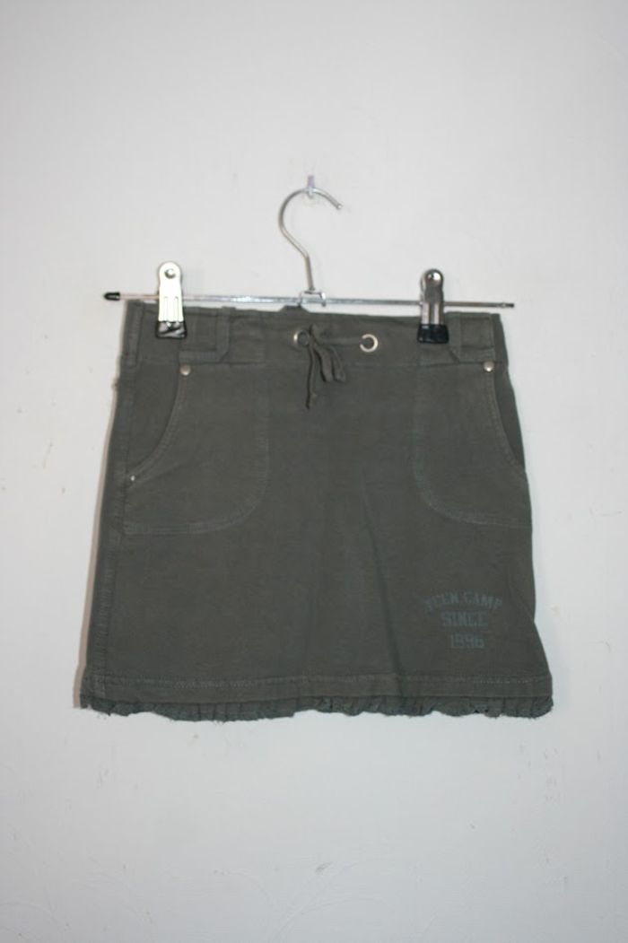 Jupe en coton kaki marque Id Sport