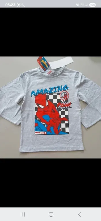 Tee shirt spidermann