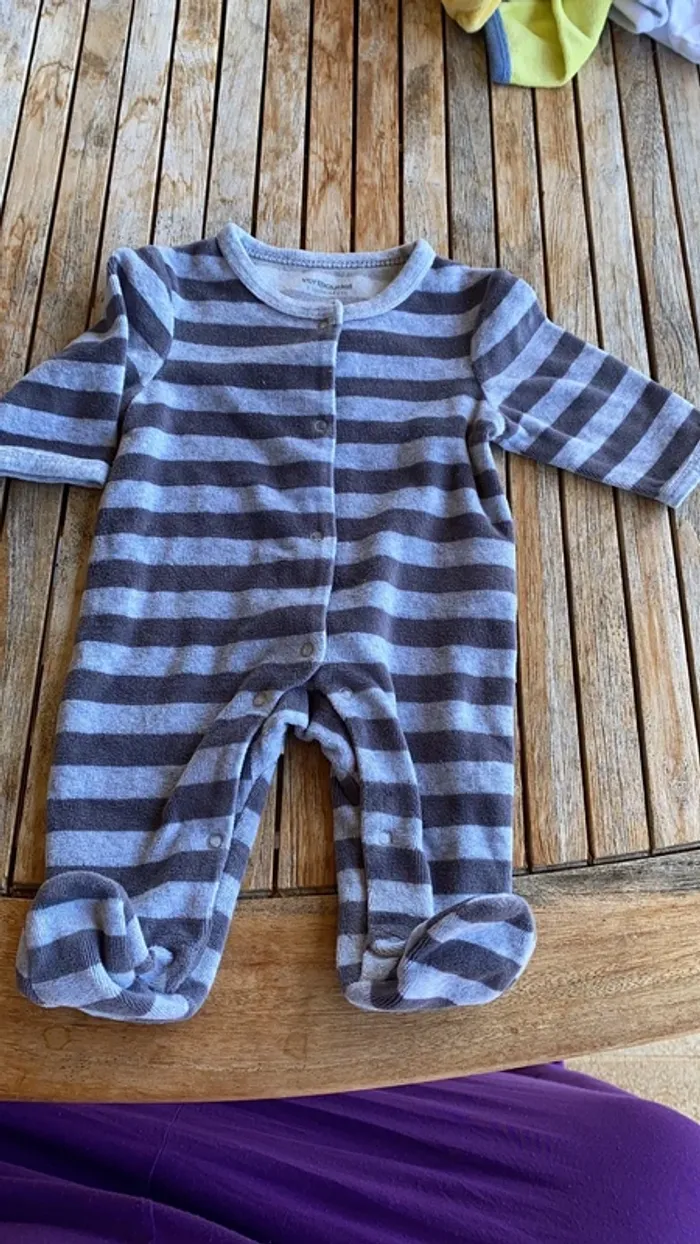 Pyjama velours Vert Baudet - 1 mois