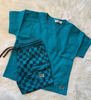 NEUFS (NON PORTÉS)💙💙😍🤩ensemble teeshirt mc 3 ans et short 24 mois garçon💙💙😍🤩