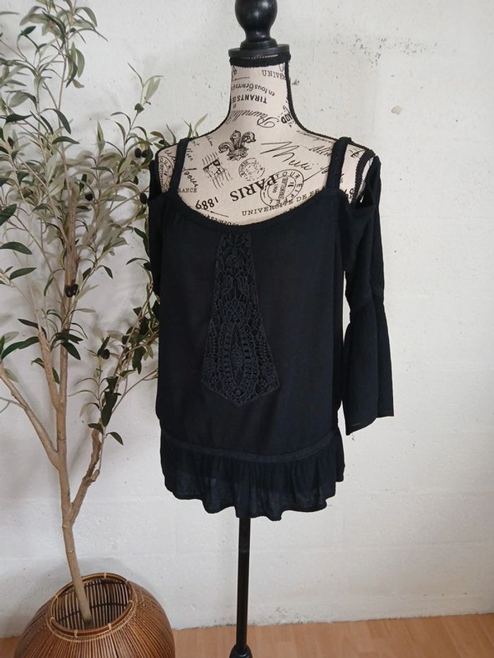 Blouse bohème épaules dénudées – Taille M Jennyfer- Très bon etat - photo numéro 9