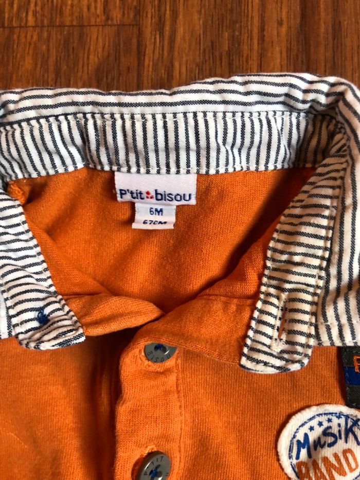 Pull polo orange - photo numéro 2