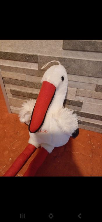 Peluche cigogne " Alsace "