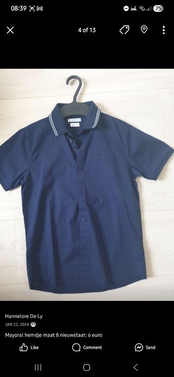 Mayoral chemise taille 8 excellent état 