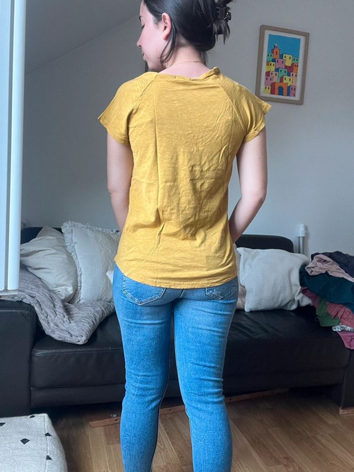 Tee shirt jaune - Sœur - M - photo numéro 2