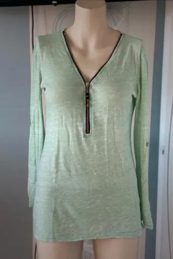 Pull fin menthe Premium S/M