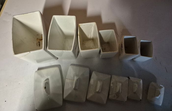 Ensemble de pots anciens en porcelaine pour cuisine – Porcelor Ceranord France - photo numéro 5