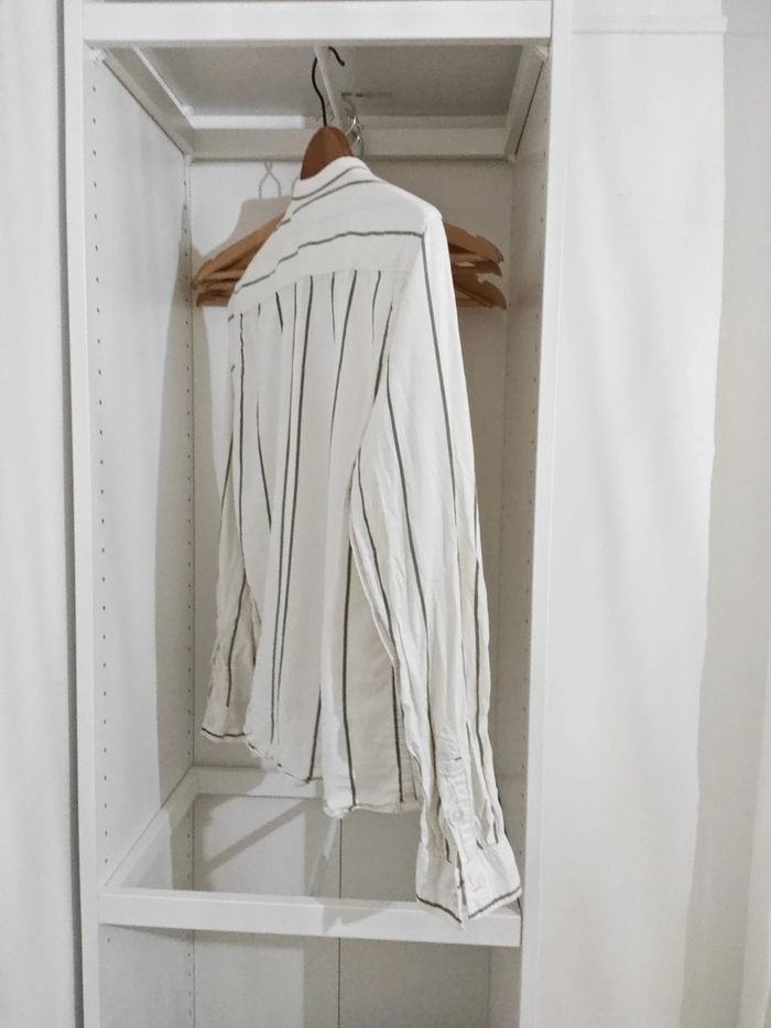 Chemise blanche a rayure Bershka eur M mex38 - photo numéro 3