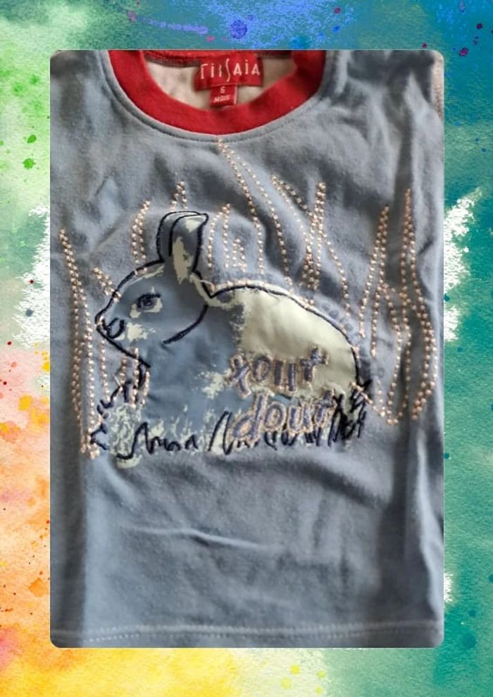 Tshirt lapin 6 mois - photo numéro 2