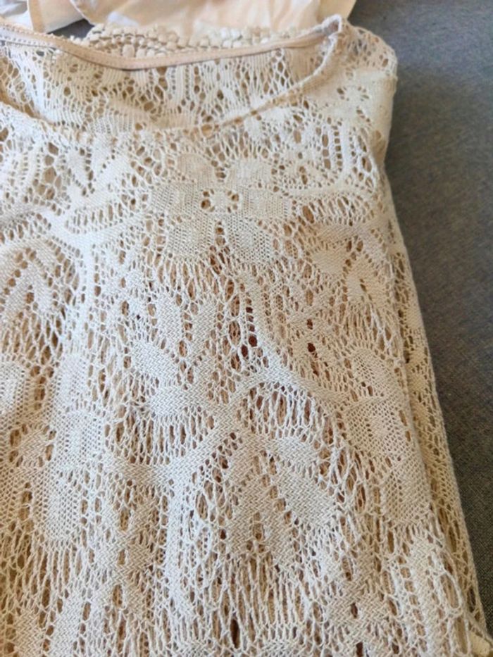 C49 robe maille beige S - photo numéro 3