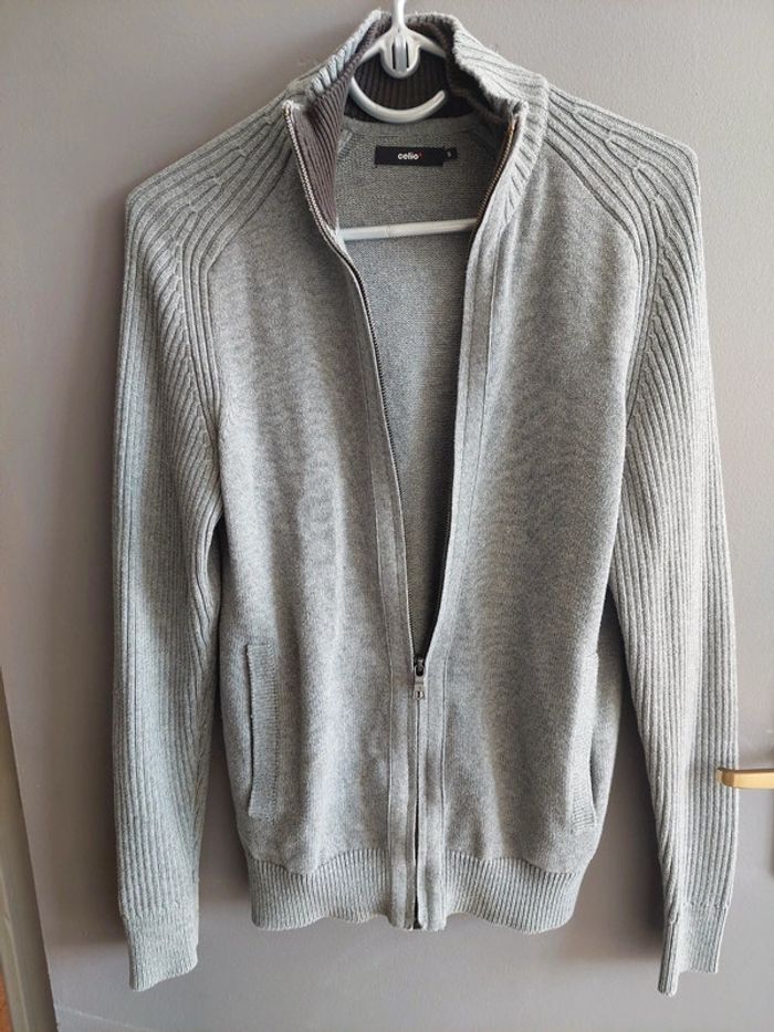 Gilet zip homme gris - photo numéro 3