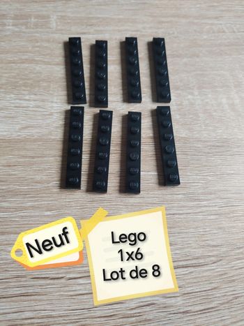 Lego 1x6 noir lot de 8