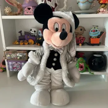 Peluche disney noël mickey argenté
