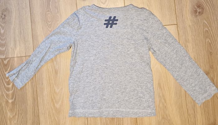 Tee-shirt manches longues mixte United colors of benetton gris 110 cm - photo numéro 3